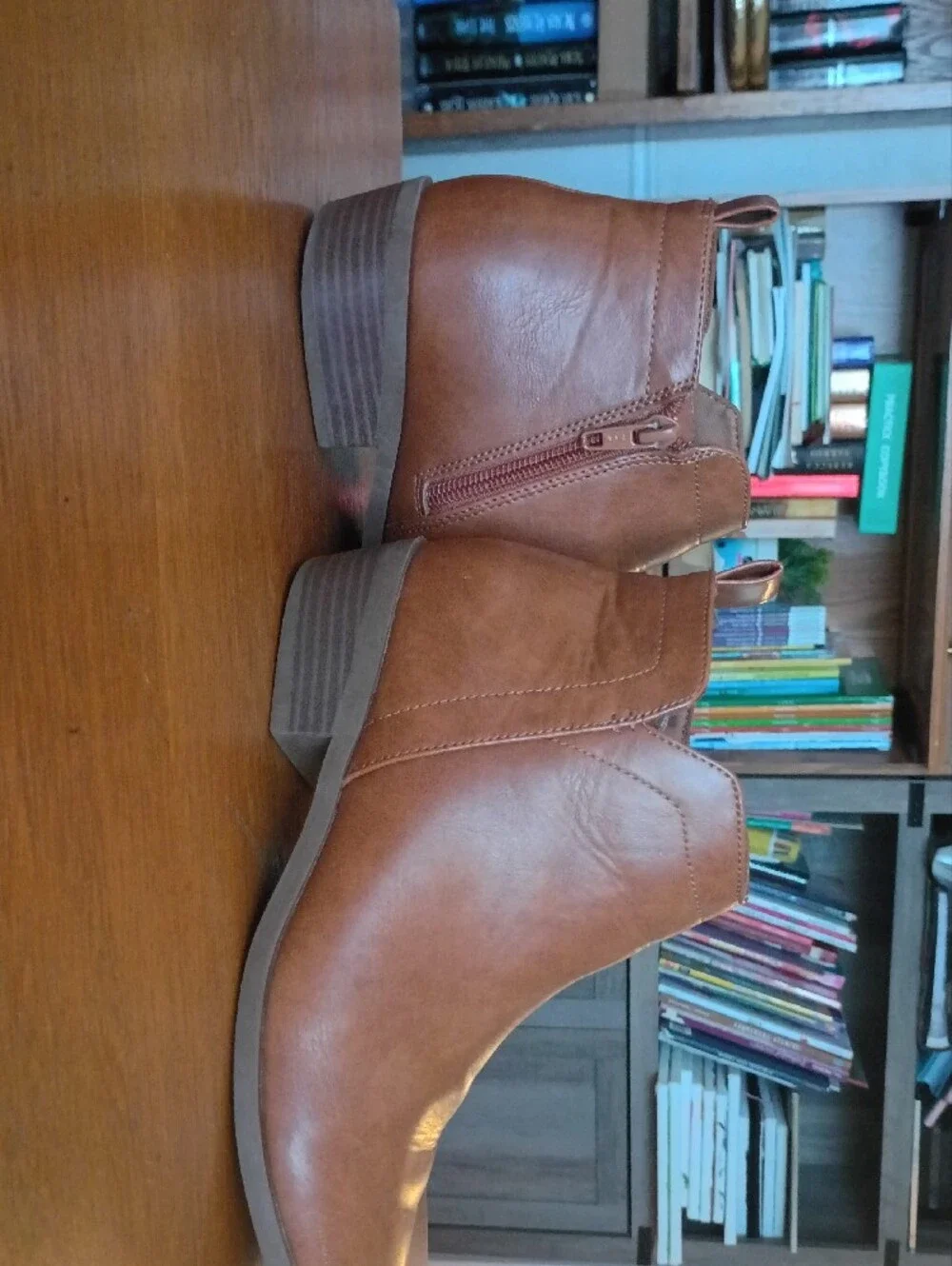 Brown Leather Chelsea Ankle Boots for Girls